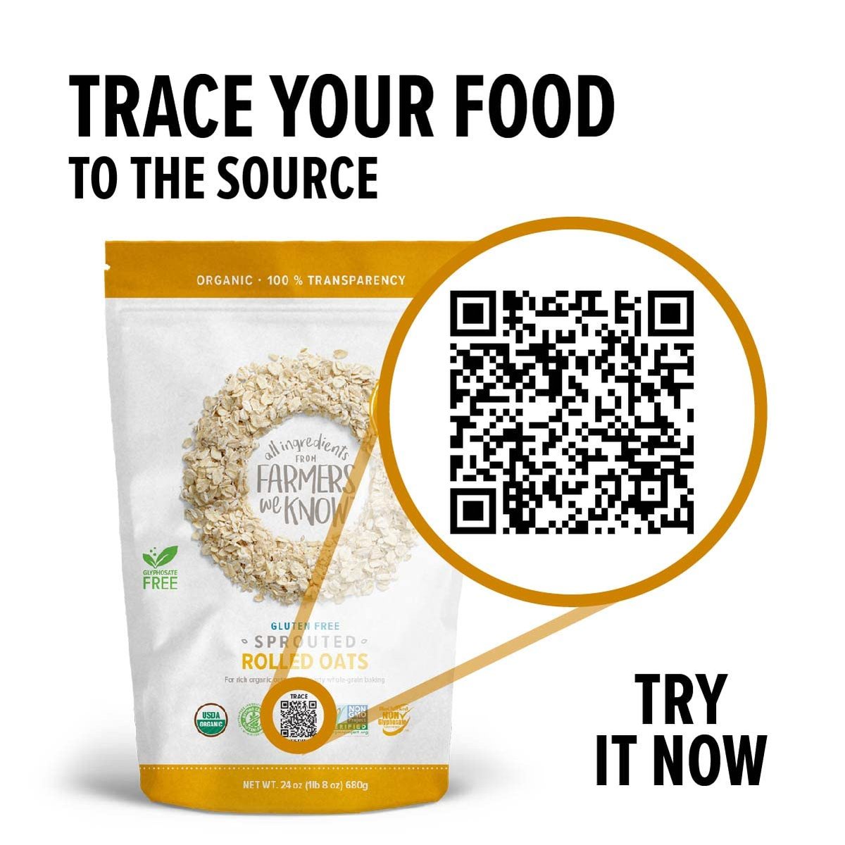 One Degree Organics Sprouted Rolled Oats — view 8